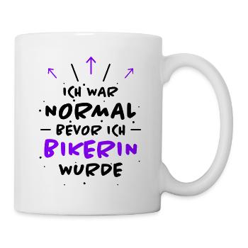 Bikerin Spruch Biker Lustiges Bikerin Geschenk - Tasse - Weiß - Rechts