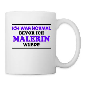 Malerin Spruch Malermeister Beruf Malerin Geschenk - Tasse - Weiß - Rechts
