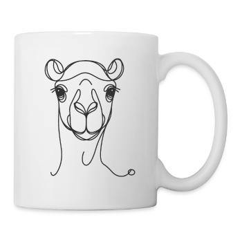 Line Art Papa Maman - Camel - Mug blanc - blanc - Droite