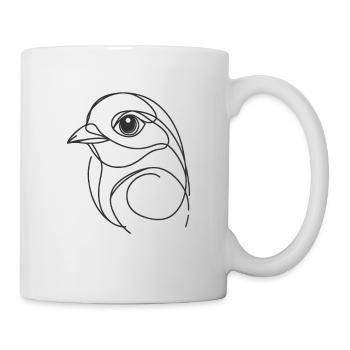 Line Art Dad Mom - Bird - Mug - white - Right