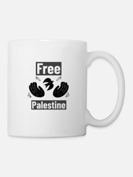 FREE PALESTINE - Tasse - Weiß