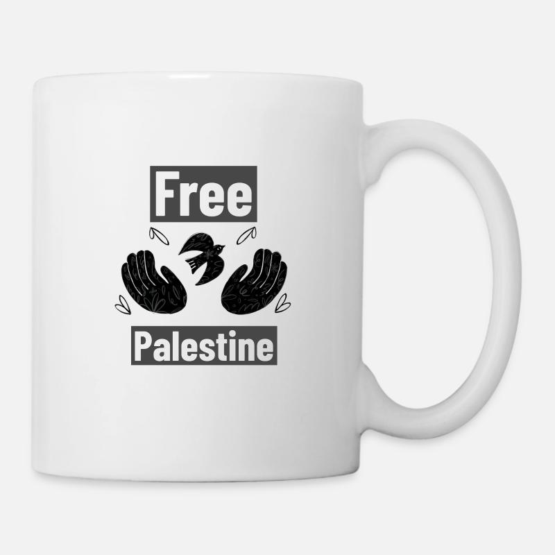 FREE PALESTINE - Tasse - Weiß