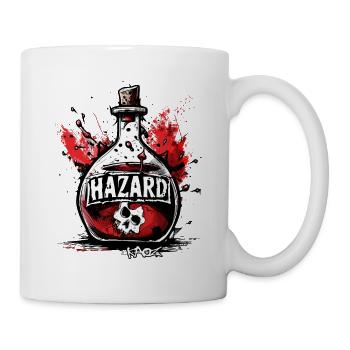 Danger, bottle with skull poison - Mug - white - Right