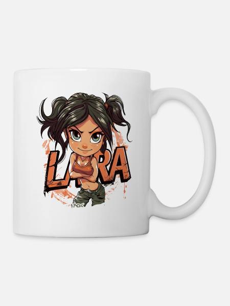 Lara, die Abenteurerin: Abenteuer Anime Mädchen - Tasse - Weiß