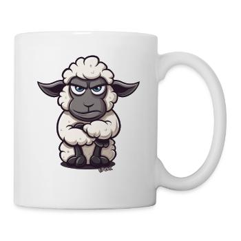 Bad mood and being offended by the sheep - Mug - white - Right