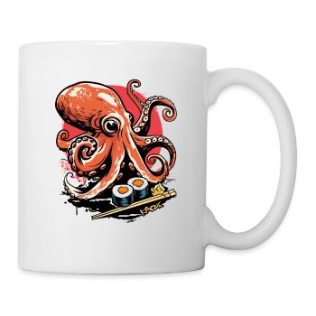 Cuisine japonaise : Le Kraken - Octopus Sushi - Mug blanc - blanc - Droite