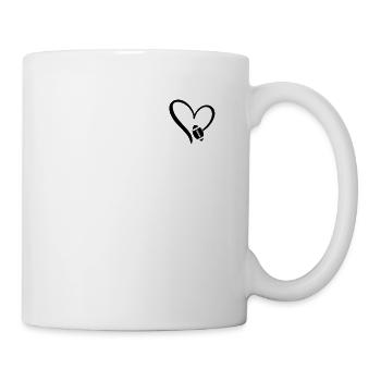 Joueur de football américain coeur de ballon de football - Mug blanc - blanc - Droite