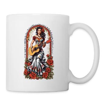 Iconic Guitarist Design Musician Aesthetic - Mug - white - Right