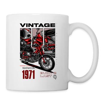 Vintage Motorrad Biker Motorrad Geburtstag 1971 - Tasse - Weiß - Rechts