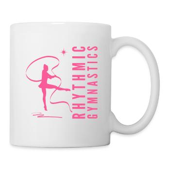 Rhythmic Gymnastics Gymnastik Gymnastin mit Band - Tasse - Weiß - Rechts