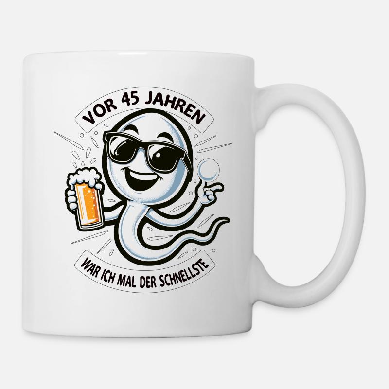 Il y a 45 ans, j’étais le plus rapide - Mug blanc - blanc