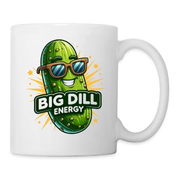 Witziges Gurken Shirt, Gurkenliebhaber, Big Dill - Tasse - Weiß - Rechts