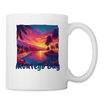 Montego Bay Jamaïque coucher de soleil en violet - Mug blanc - blanc - Droite