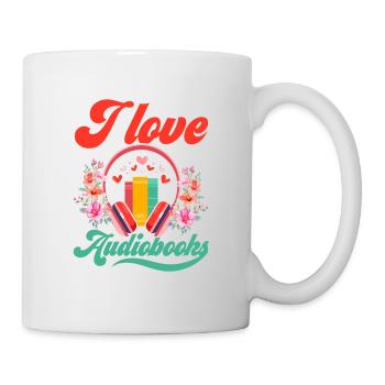 Livre audio Affection : Mon amour pour les histoires - Mug blanc - blanc - Droite