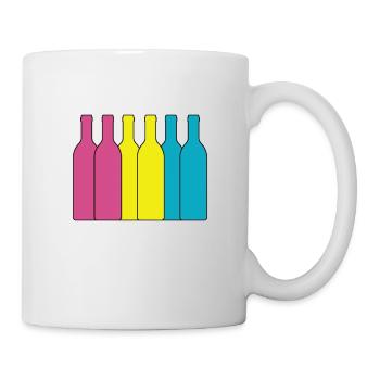 Dans le vin, pas dans l’étiquette, la fierté, la consommation d’alcool LGBTQ - Mug blanc - blanc - Droite