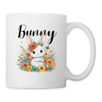 Lapin Lapin Maman Pâques Lapin De Pâques Fleurs Mignon - Mug blanc - blanc - Droite