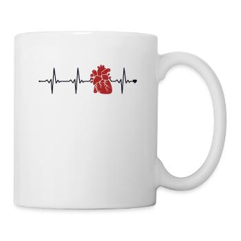 Heart Surgery Heartbeat Catheter Survivor Open - Mug - white - Right