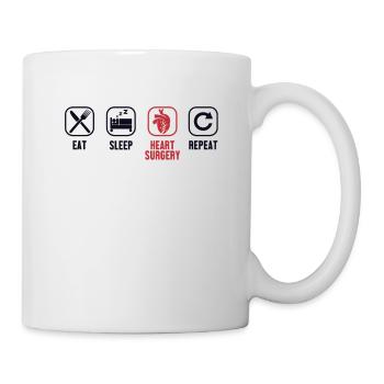 Eat Sleep Heart Surgery Repeat Pacemakers Open - Mug - white - Right