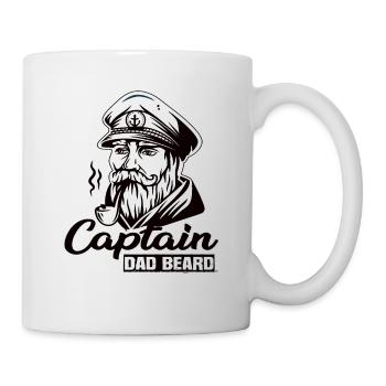 Captain Dad Beard Captain Boat Sailing Sailor - Mug - white - Right