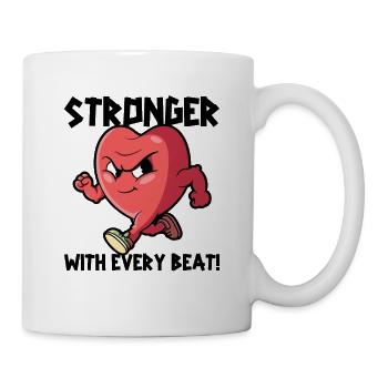 Stronger With Every Beat Pacemakers Open Heart - Mug - white - Right
