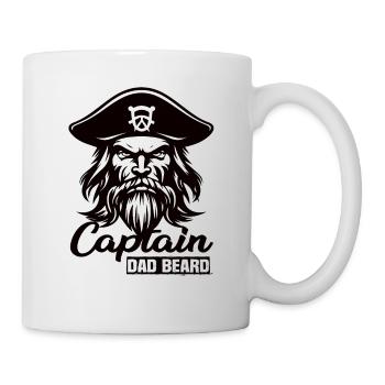 Captain Dad Beard Captain Boat Sailing Sailor - Mug - white - Right