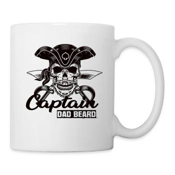 Captain Dad Beard Captain Boat Sailing Sailor - Mug - white - Right