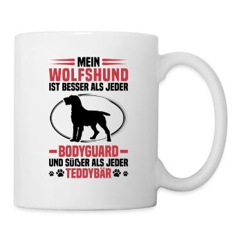 German wirehaired dog protects me better - Mug - white - Right