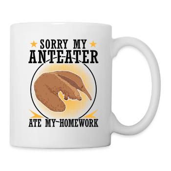 Le fourmilier a mangé ses devoirs - Mug blanc - blanc - Droite