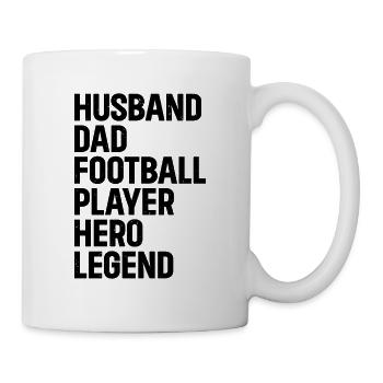 Football américain mari papa joueur de football héros - Mug blanc - blanc - Droite