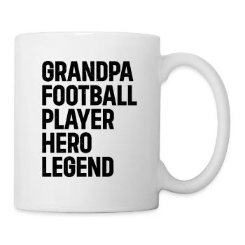 Football américain grand-père joueur de football héros jambe - Mug blanc - blanc - Droite