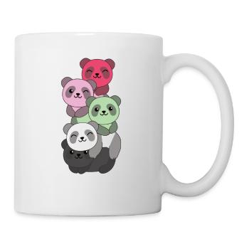 recipromantic flag pride LGBTQ cute panda - Mug - white - Right