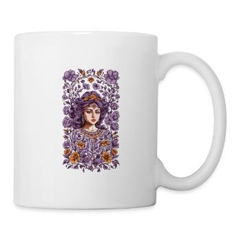 Vintage Floral Design Aesthetic Streetwear Decoration - Mug - white - Right