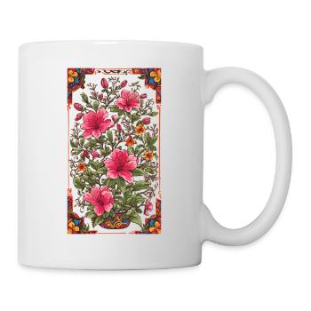 Deco Floral Vintage Aesthetic Streetwear Design - Mug - white - Right