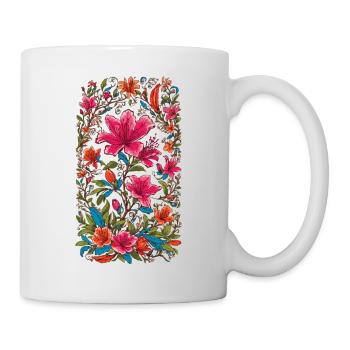 Aesthetic Floral Decoration Vintage Streetwear Design - Mug - white - Right