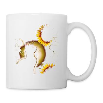 Chat tournesol - Mug blanc - blanc - Droite