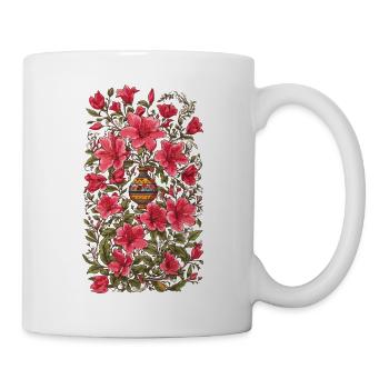 Floral Boho Vintage Aesthetic Streetwear Design - Mug - white - Right