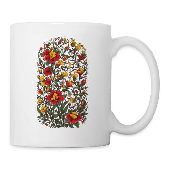 Blumen Deko Ästhetische Streetwear Design - Tasse - Weiß - Rechts