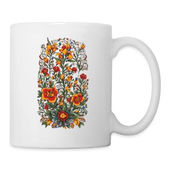 Floral Vintage Aesthetic Streetwear Design - Mug - white - Right