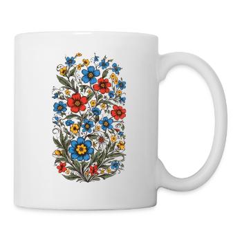 Floral Decoration Vintage Aesthetic Streetwear Design - Mug - white - Right