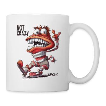 Pas folle, une poupée de chaussettes folles - Mug blanc - blanc - Droite