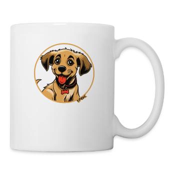 Cute little dog puppy - Mug - white - Right