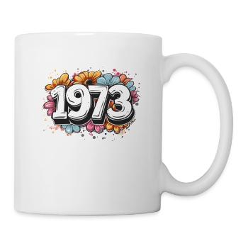 Fleurs et 1973 - Mug blanc - blanc - Droite