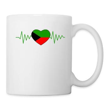 Drapeau Martinique Homme Femme Enfant Coeur - Mug blanc - blanc - Droite