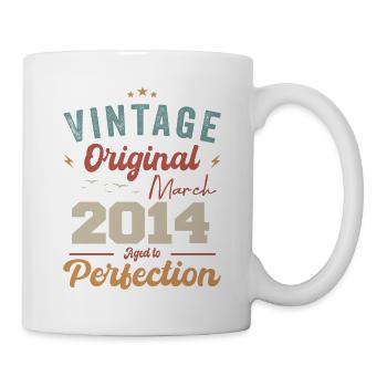 Mars 2014 Vintage Born Vintage Anniversaire - Mug blanc - blanc - Droite