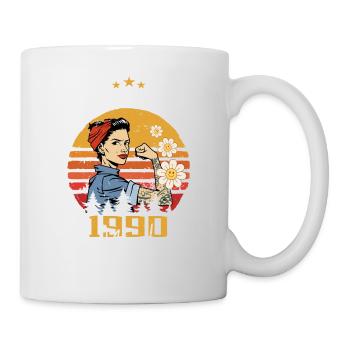 Femmes nées en mars 1990 Nées Anniversaire 1990 - Mug blanc - blanc - Droite