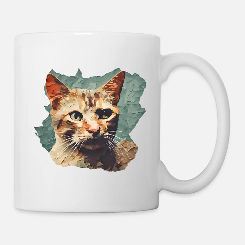 Paper Cat - Mug - white