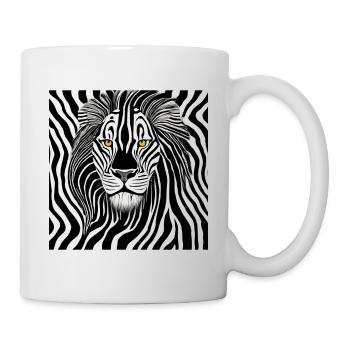 Lion zèbre - Mug blanc - blanc - Droite