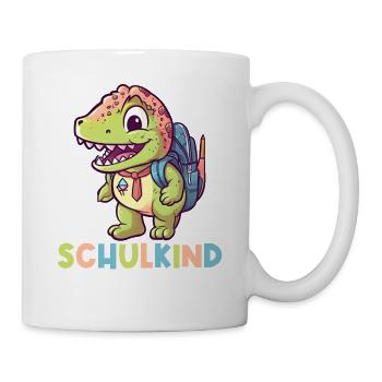 School Enrollment Dinosaur Dino TRex Schoolchild 2024 - Mug - white - Right