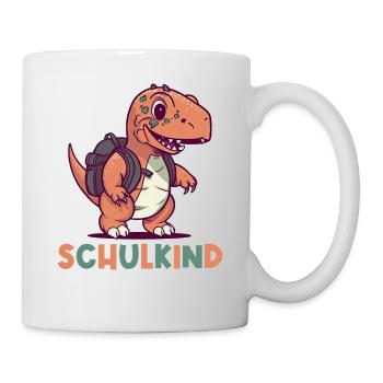 School Enrollment Dinosaur Dino TRex Schoolchild 2024 - Mug - white - Right