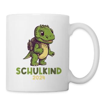 School Enrollment Dinosaur Dino TRex Schoolchild 2024 - Mug - white - Right
